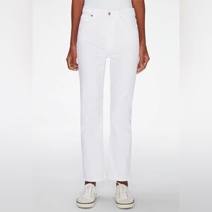 7 For All Mankind Vintage Women's Straight Leg Jeans in White